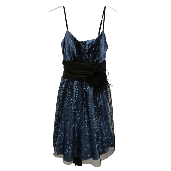 B. Darlin Women's Size 3/4 Cocktail Party Dress Prom Wedding Sequin Tool Overlay - Picture 1 of 14
